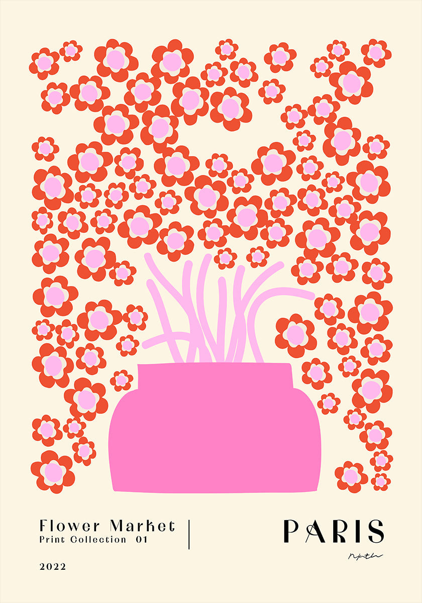 Mercado de Flores. Póster Paris