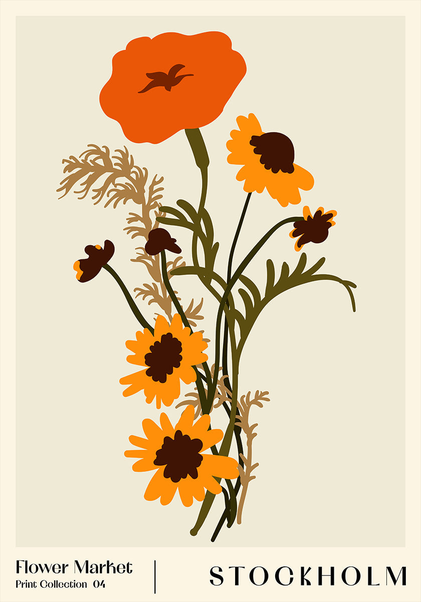 Mercado de Flores. Póster Estocolmo