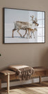 Reindeer With Offspring Plakat - Posterbox.dk