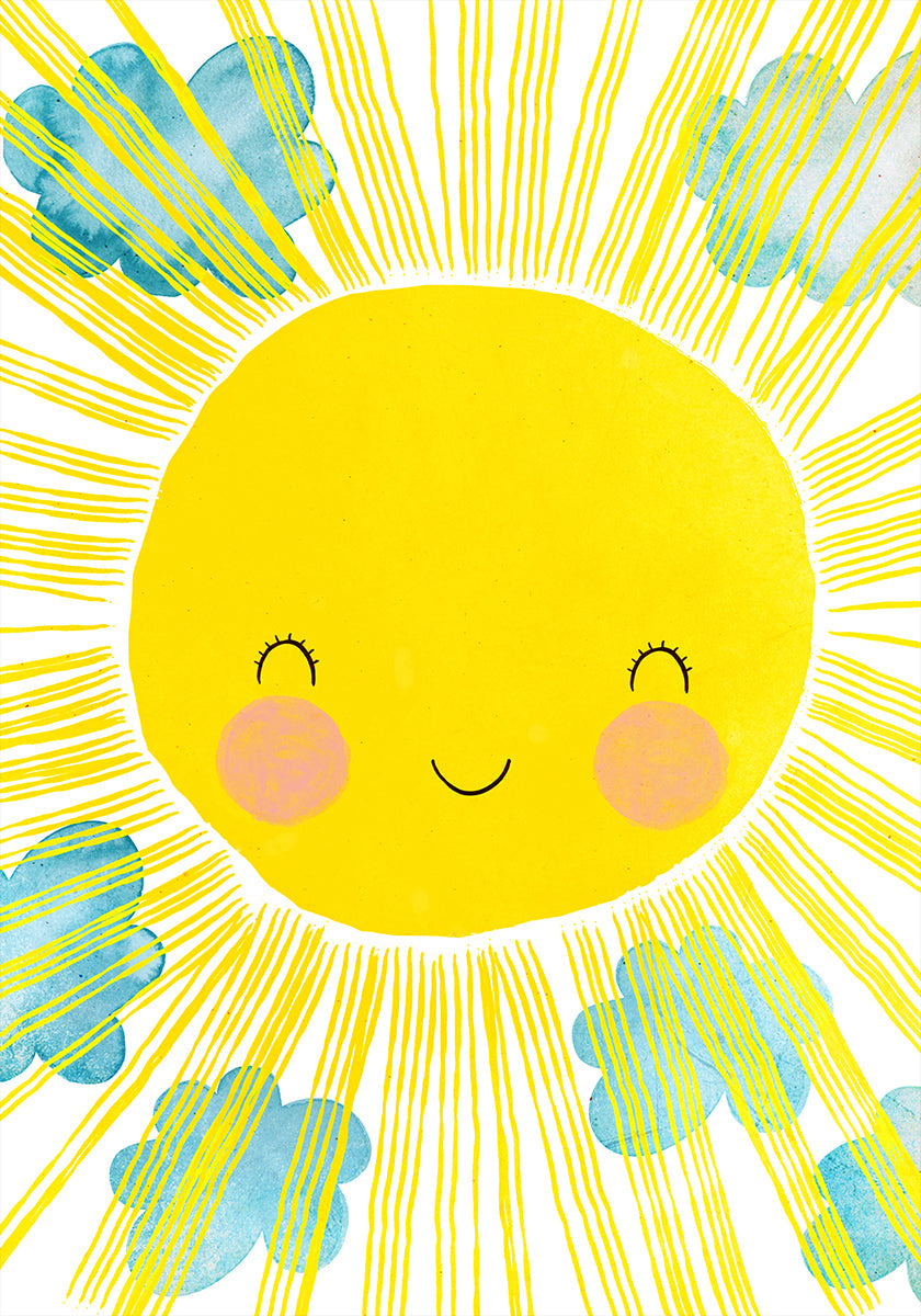 Póster Felicidade do Sorriso Ensolarado