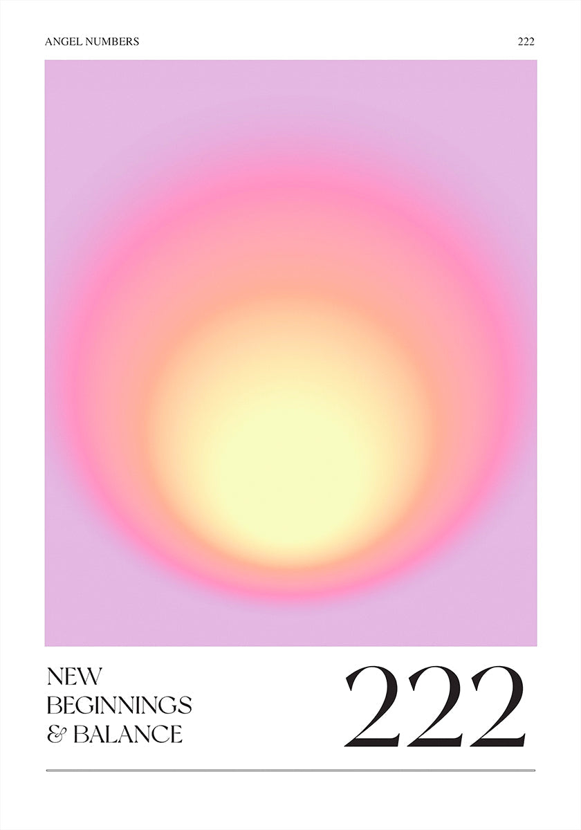 Póster Gradiente com tons suaves de rosa e amarelo