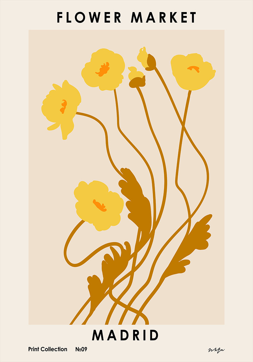 Flower Market. Madrid Plakat