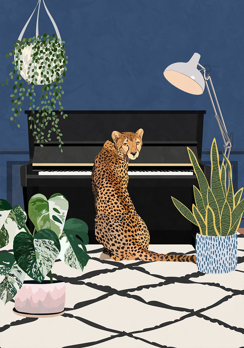 Póster Chita tocando piano