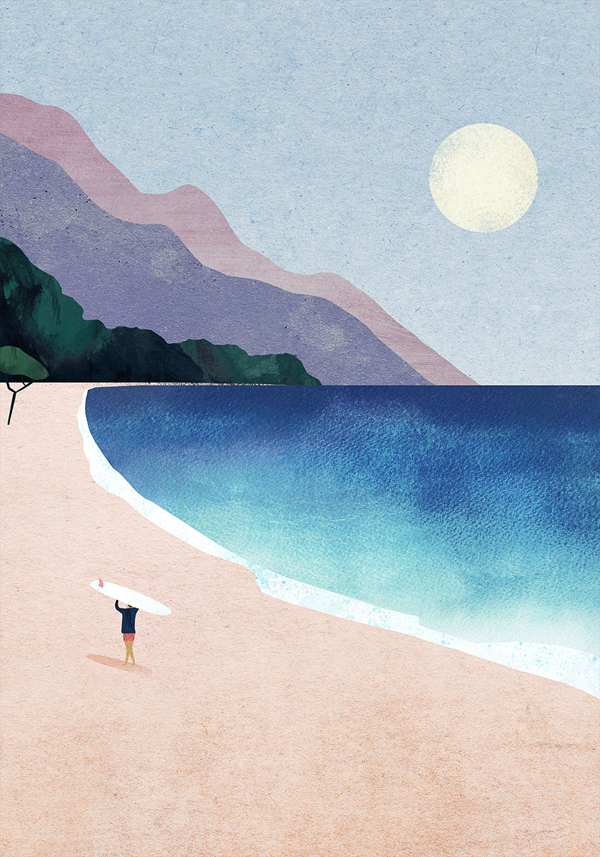 Póster Praia de surf