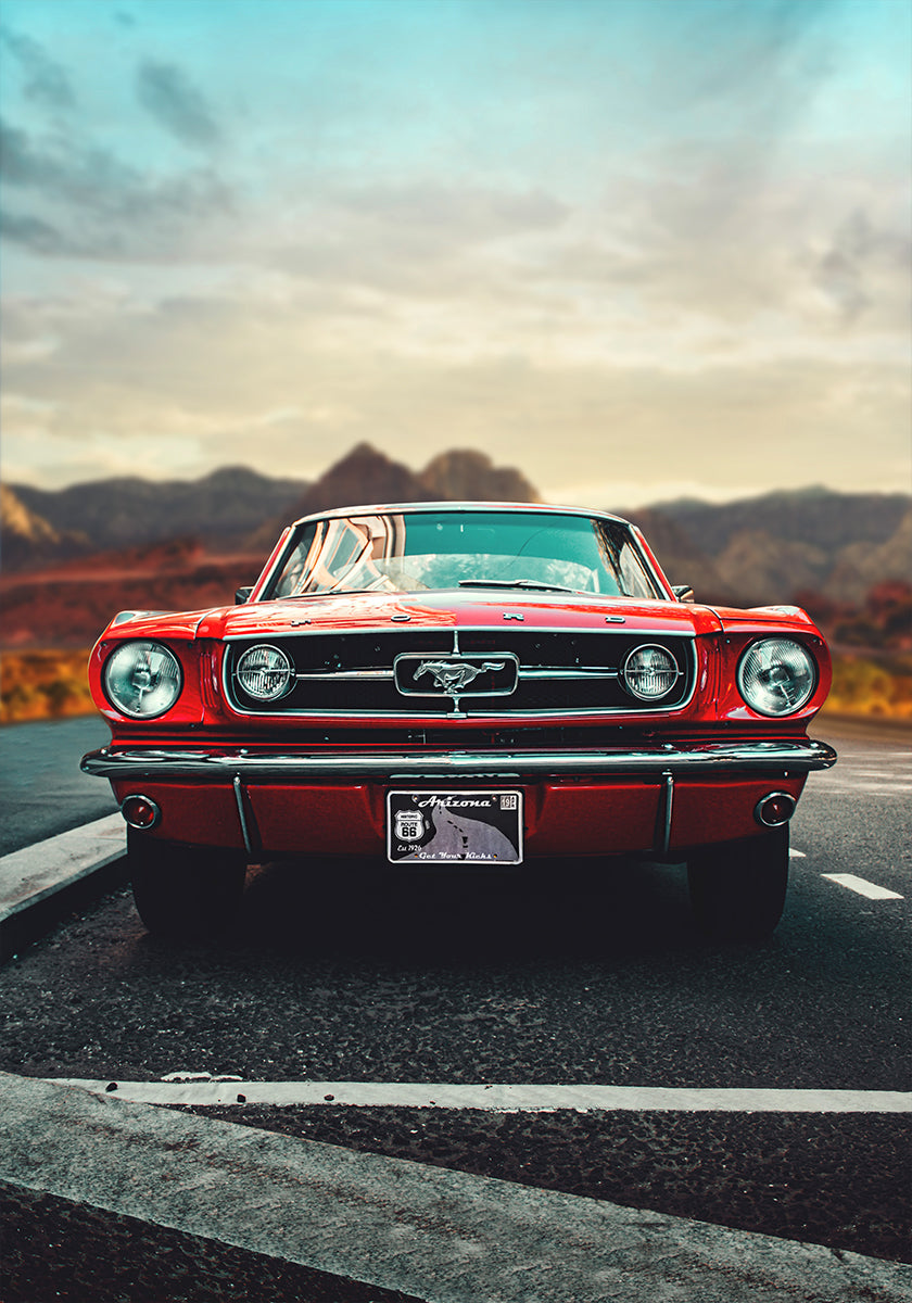 Pôster de amor de carros antigos