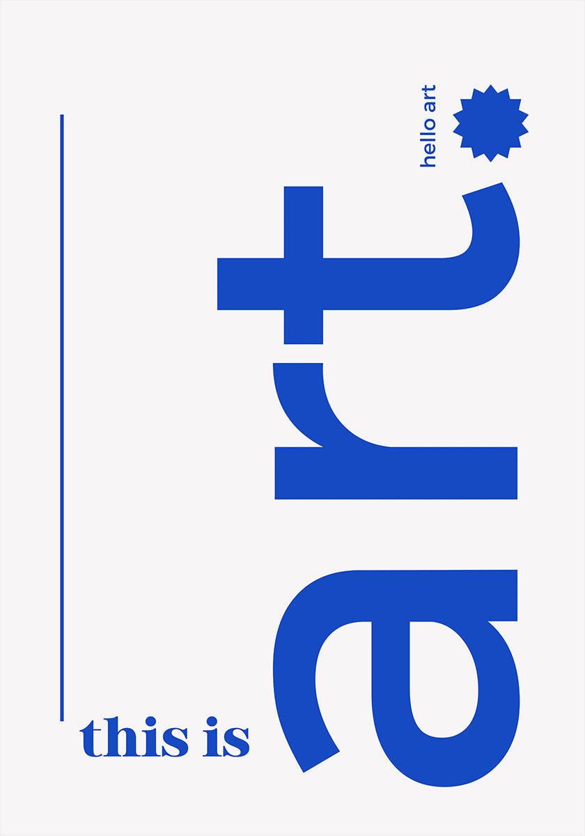 Olá pôster de tipografia ousada