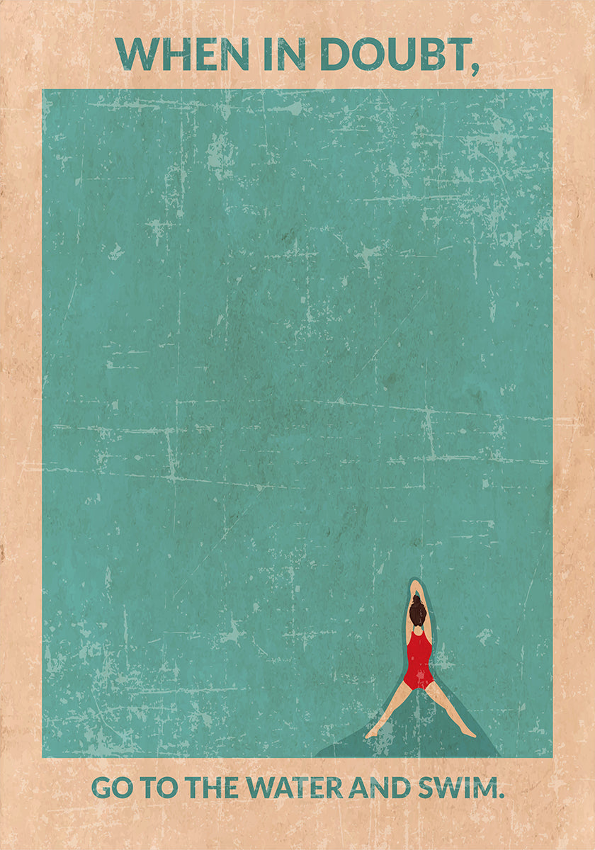 Arte de parede padrão em águas abertas