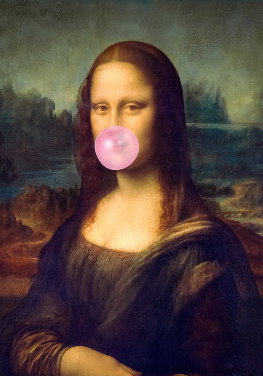 Pôster de chiclete de Mona Lisa