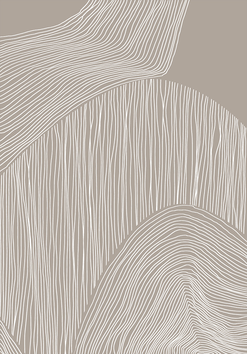 Póster Linhas Orgânicas Abstratas
