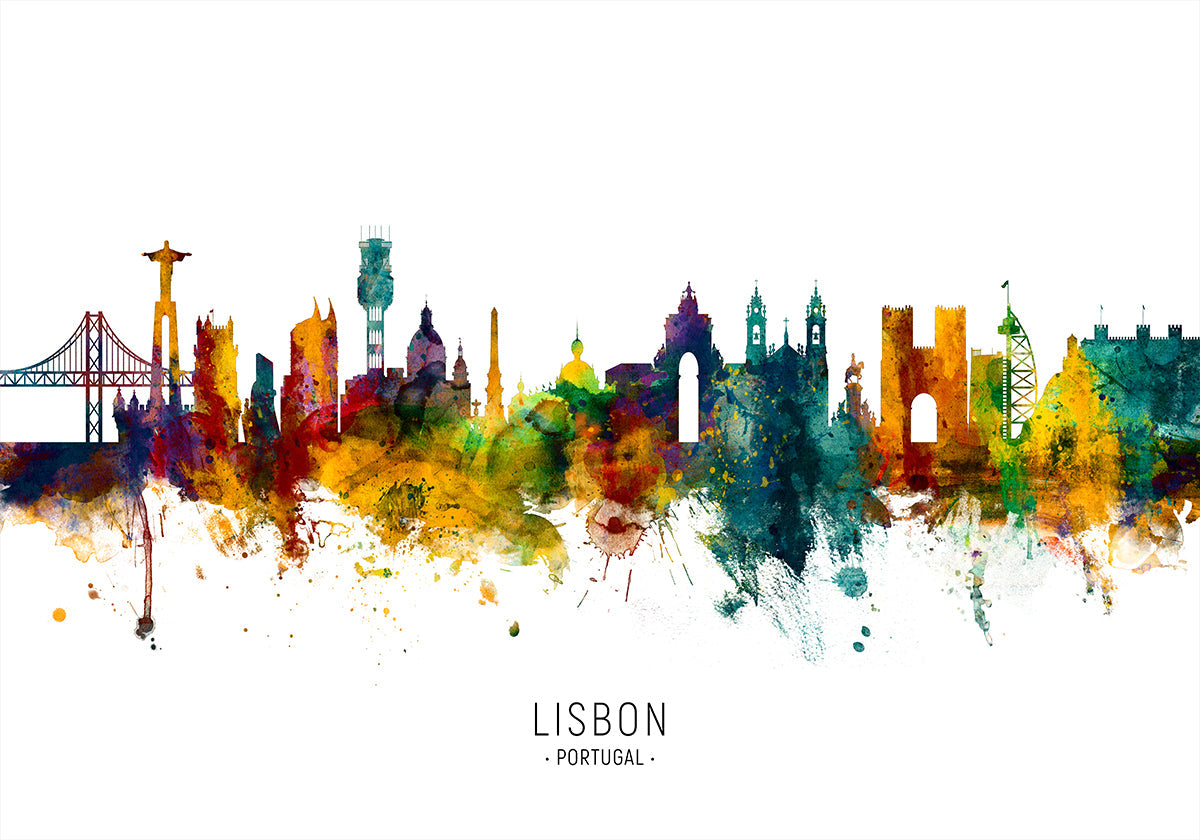 Póster Skyline de Lisboa Portugal