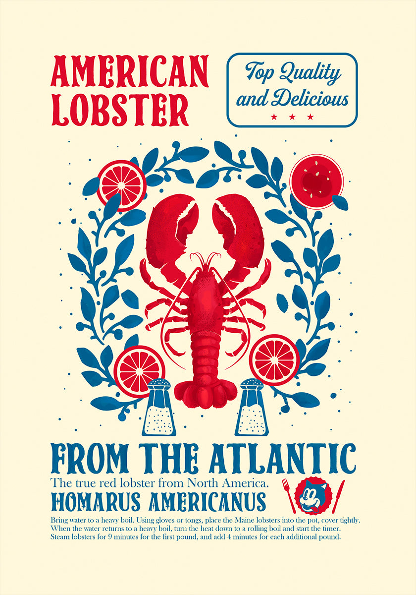 Póster Lobster kitchen print