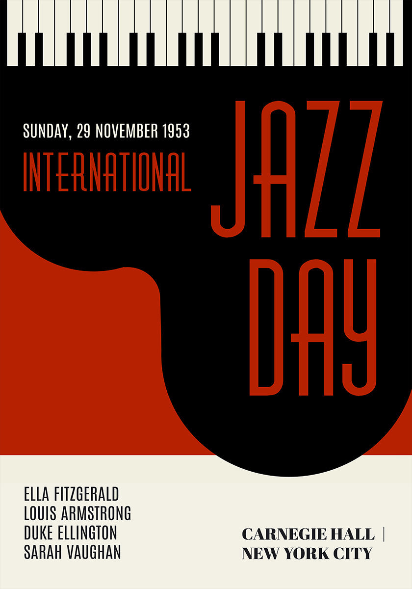 Dias jazzísticos vermelho escuro