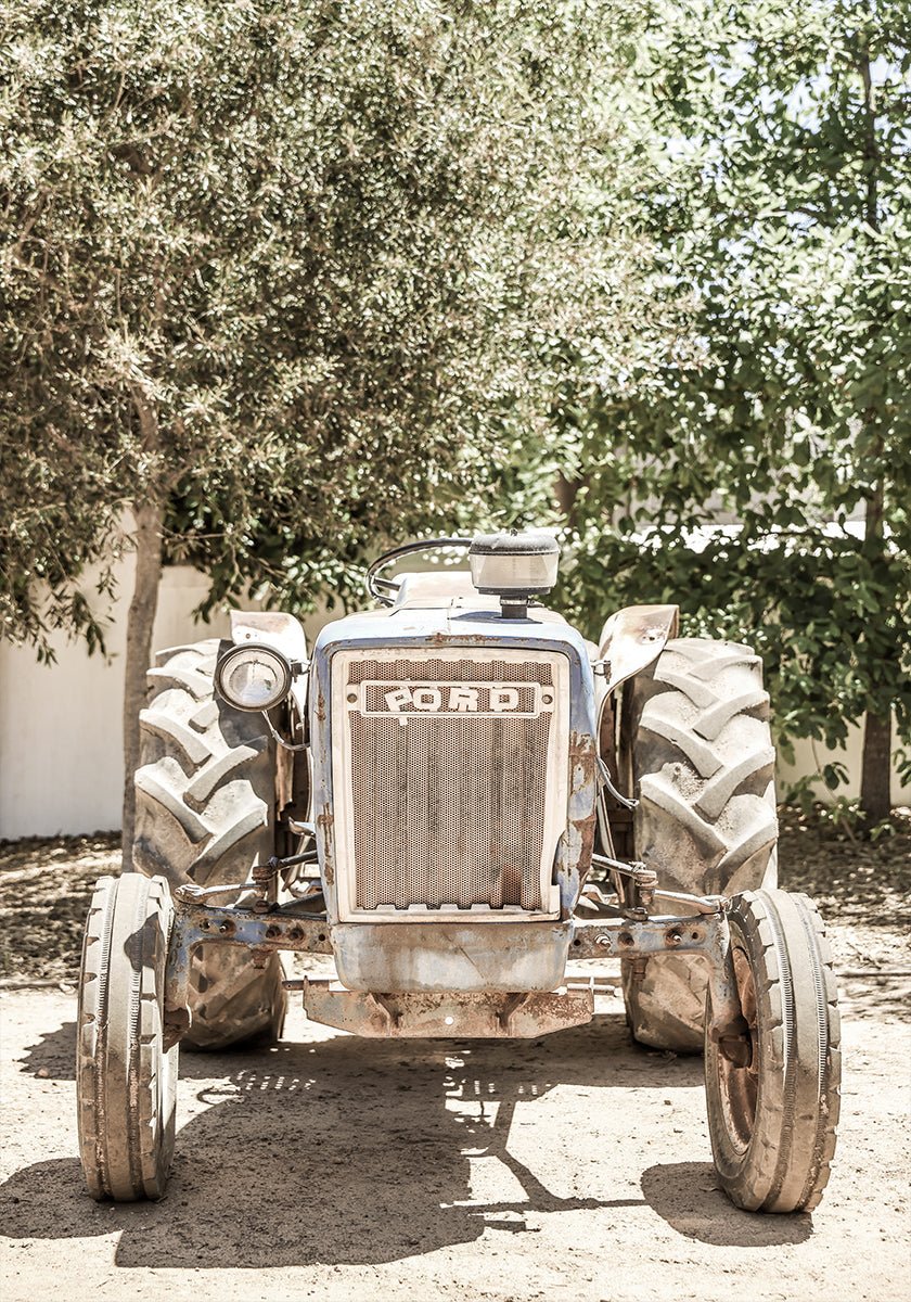 Pôster de cena de trator robusto