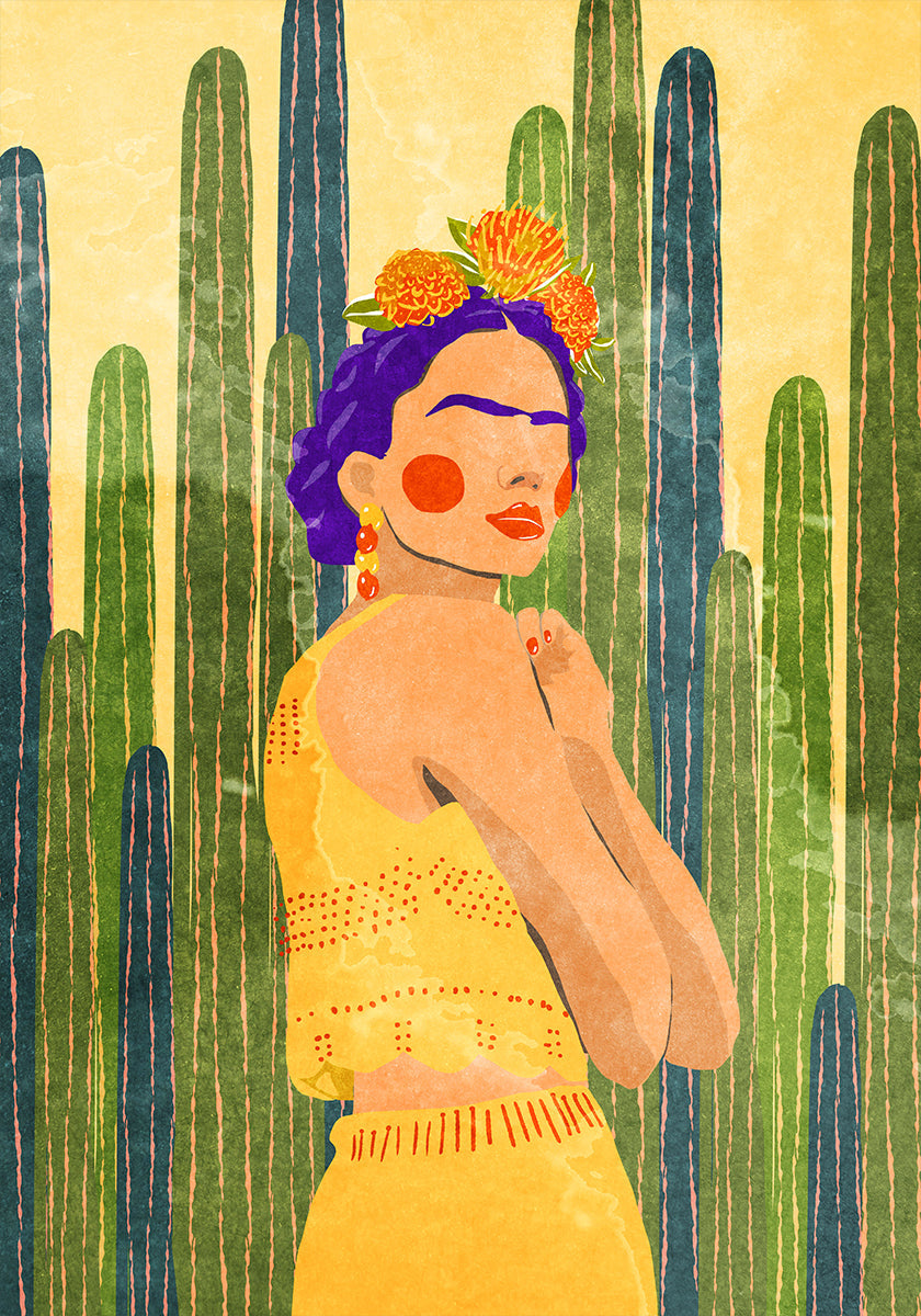 Frida e cactos