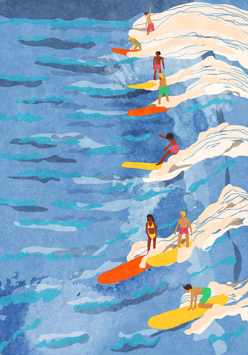 Póster surf refrigerado