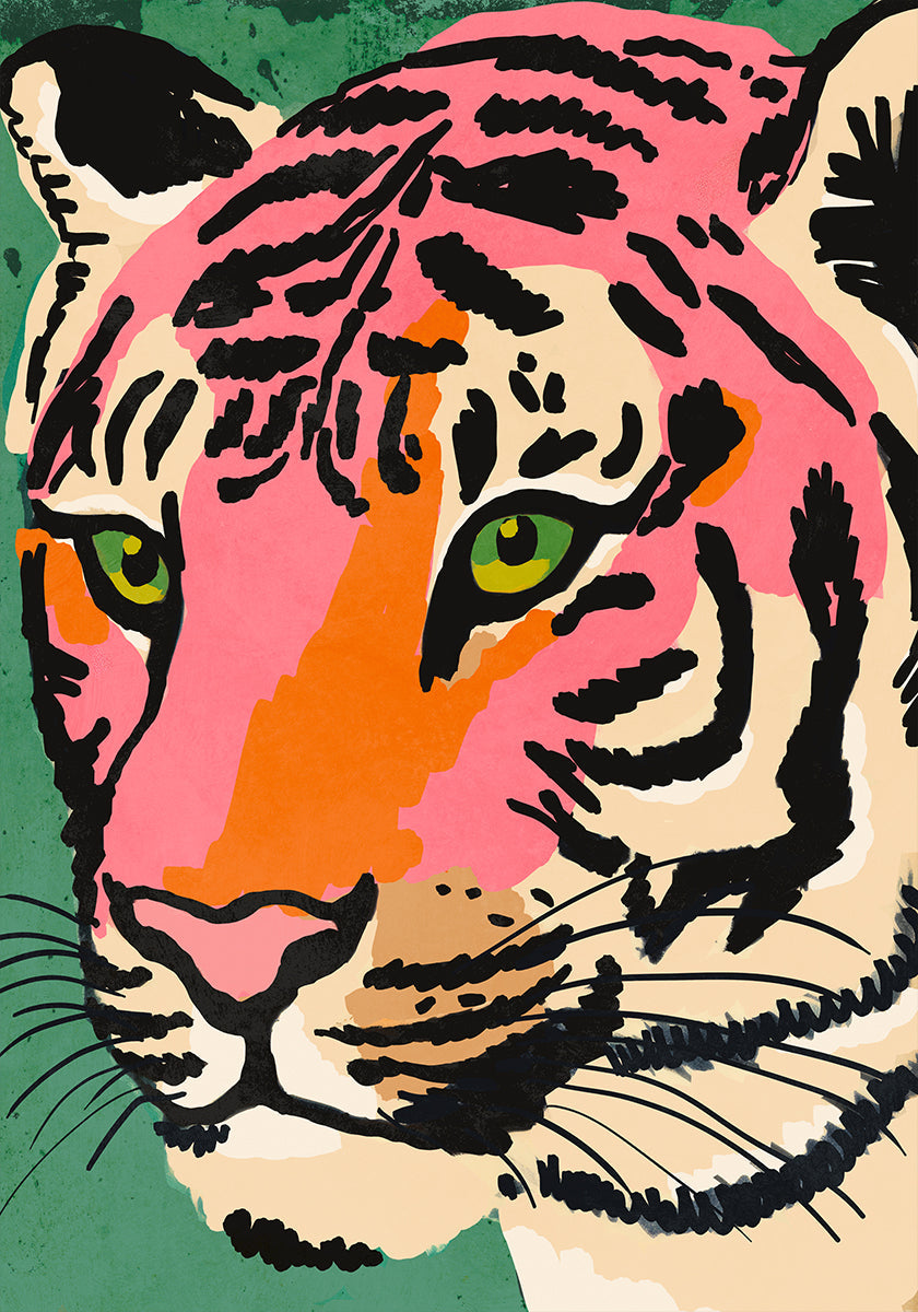 Póster Olhar Vibrante do Tigre