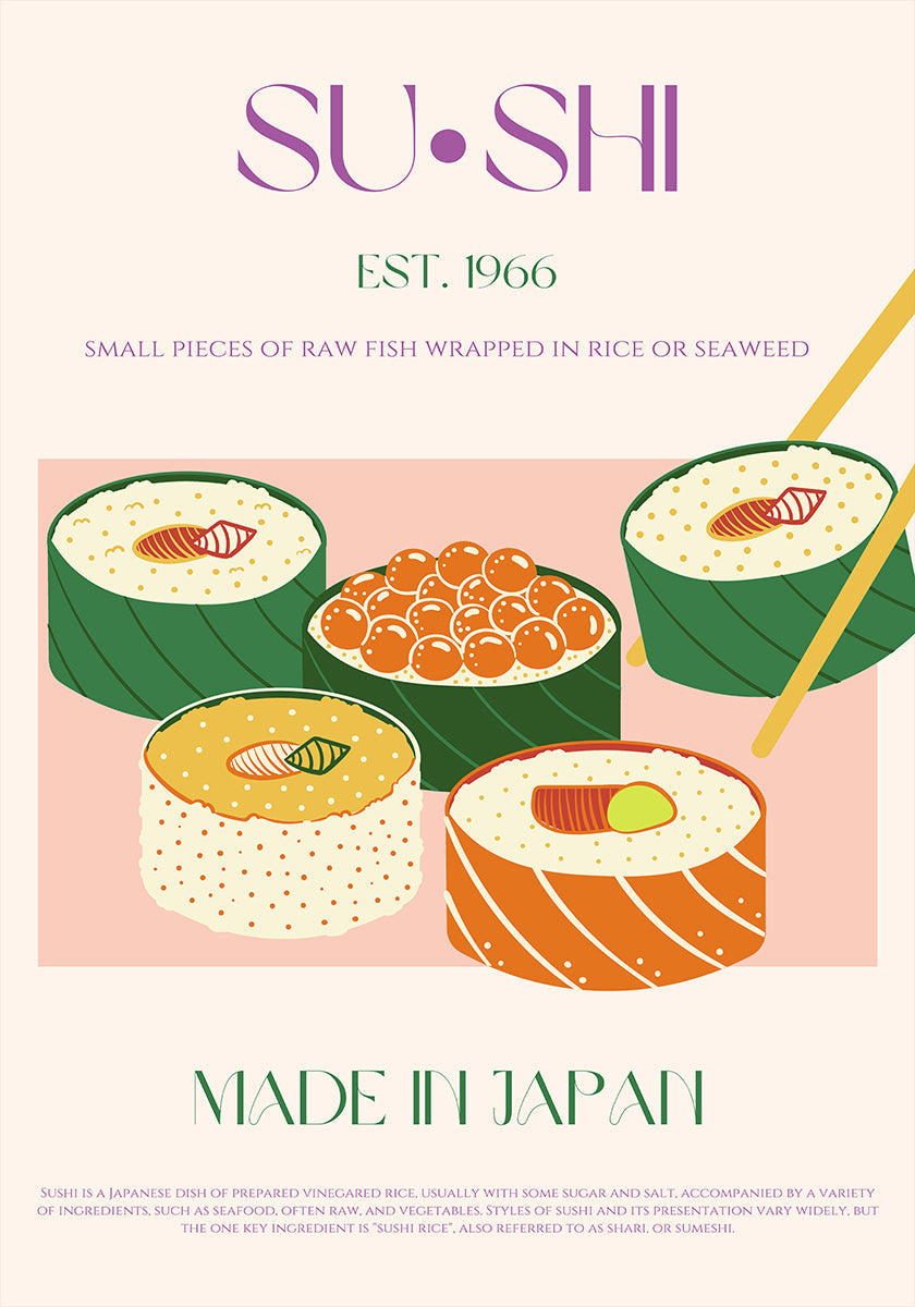 Póster Delícia de Sushi