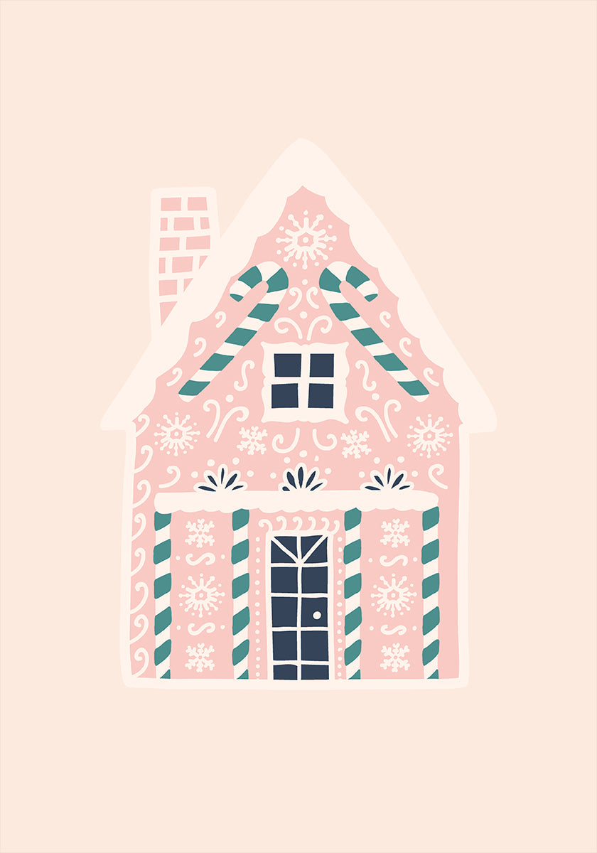 Póster Casa de pão de gengibre de Natal