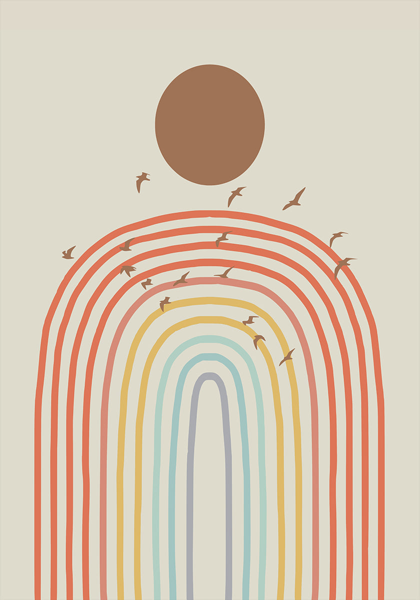 Arco-íris estilizado com camadas pastel (NOVO)
