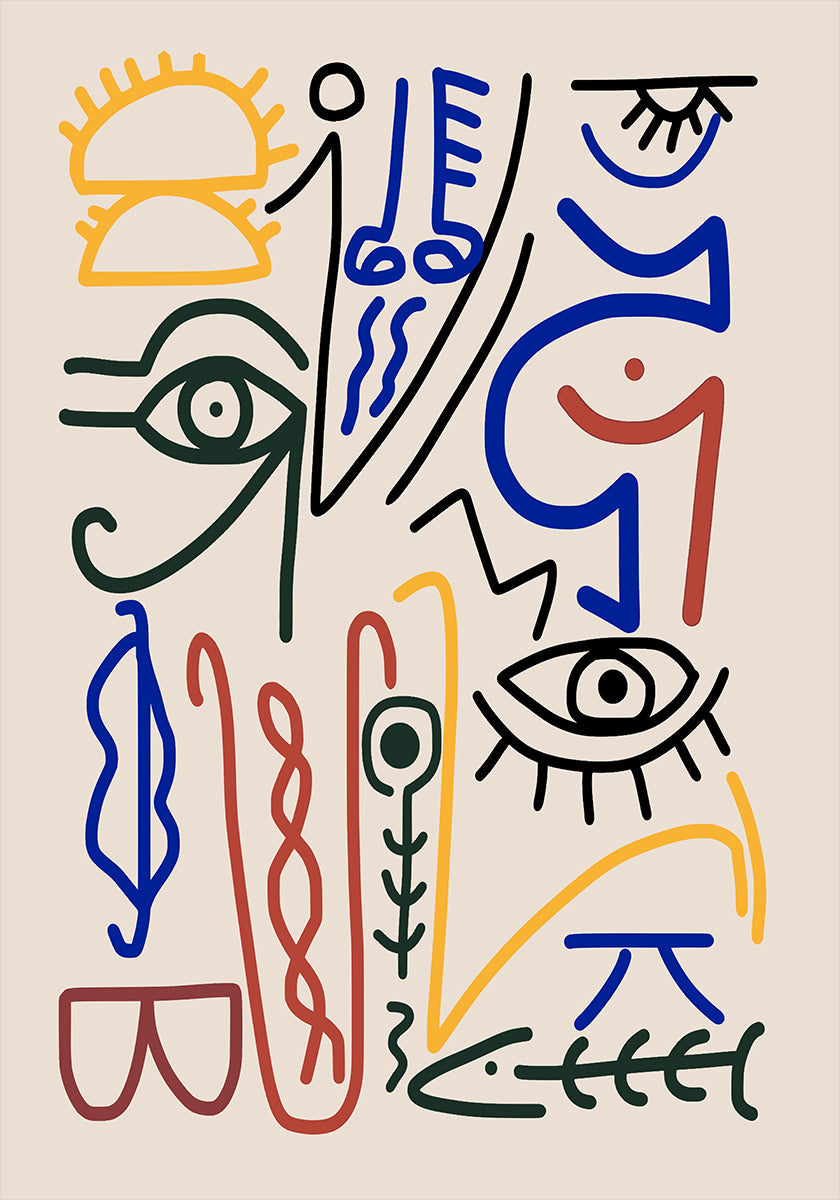 Póster Símbolos Místicos