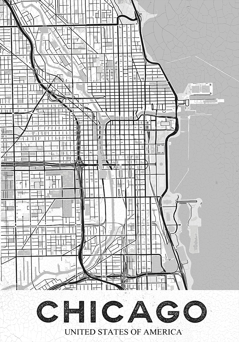 Pôster Chicago Branco