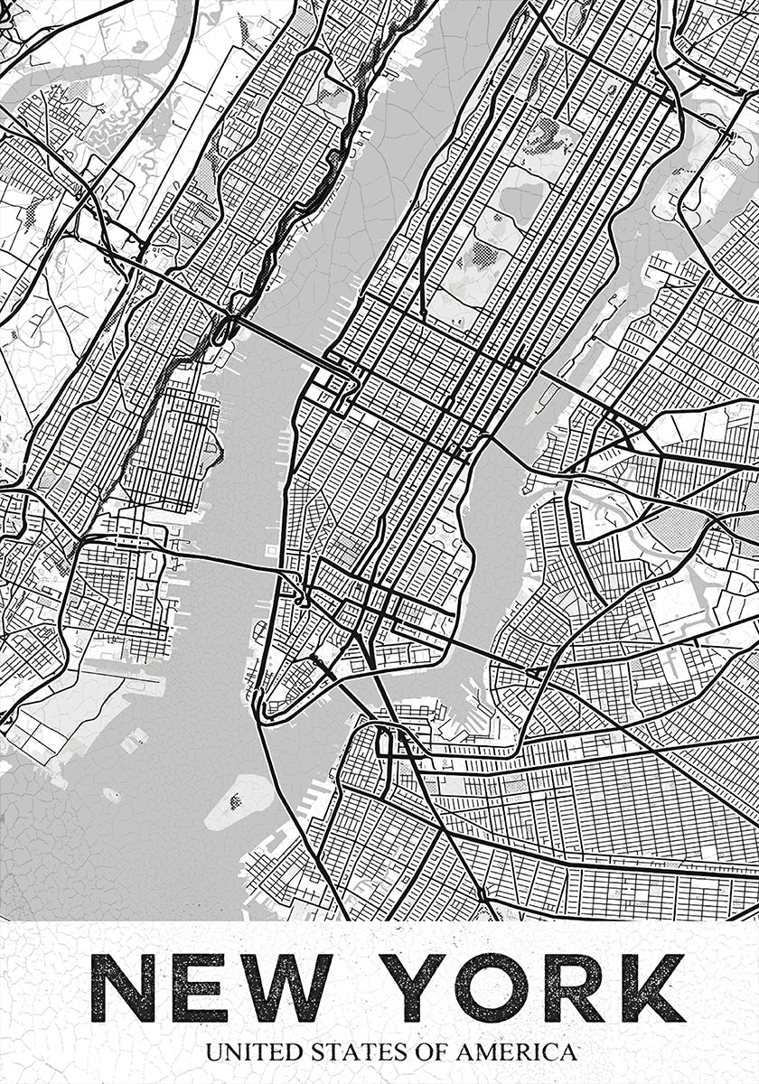 Pôster branco de Nova York