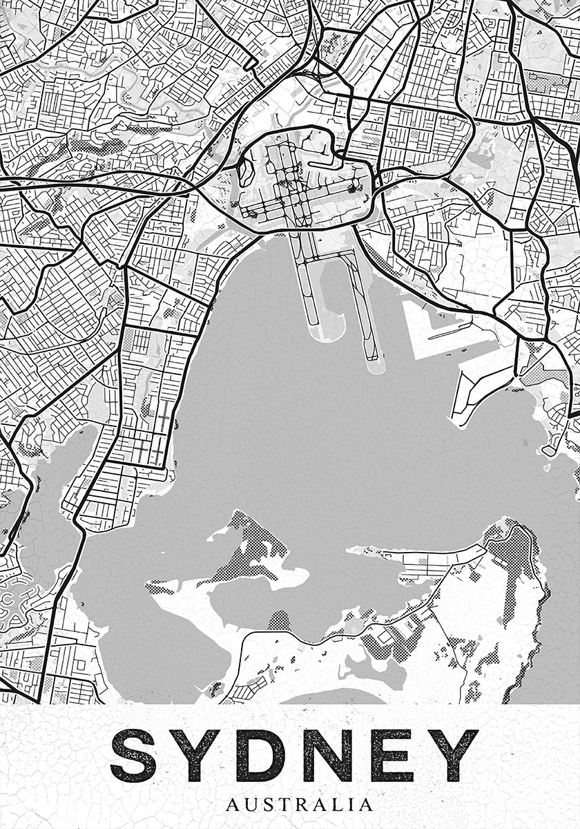 Pôster branco de Sydney