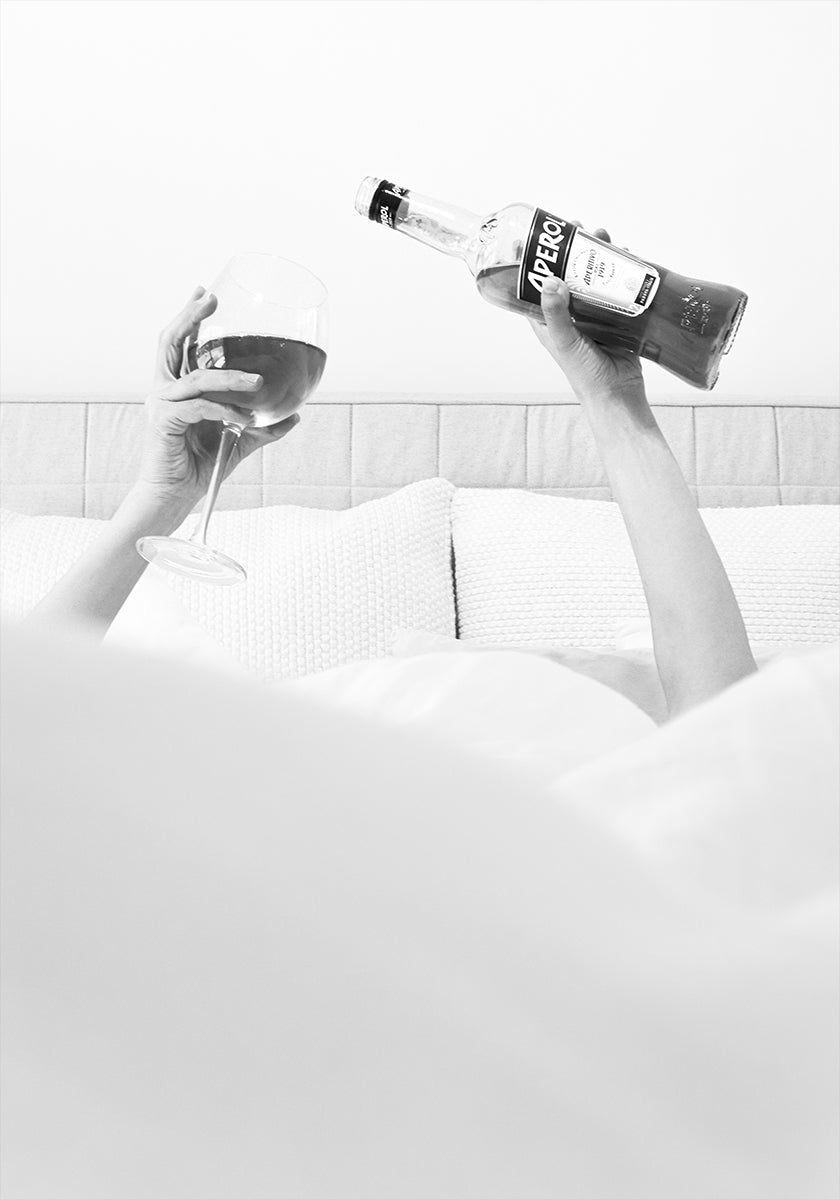 Pôster Aperol na cama B&w