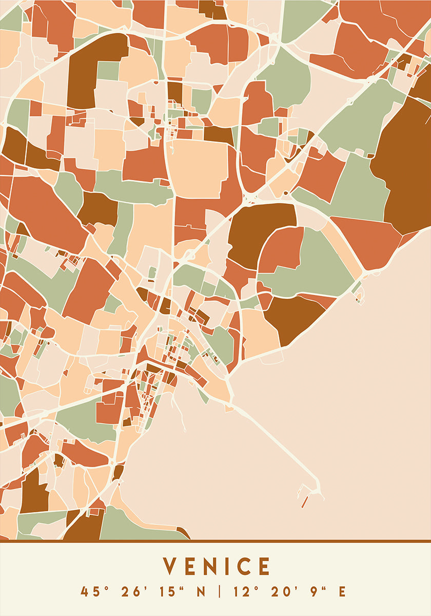 Pôster Tons Pretos 91 da Terra dos Mapas