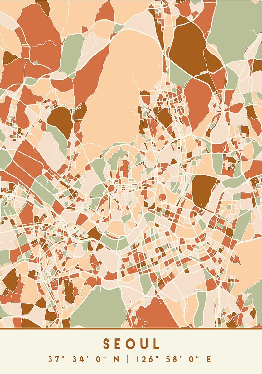 Pôster Tons Pretos 79 da Terra dos Mapas