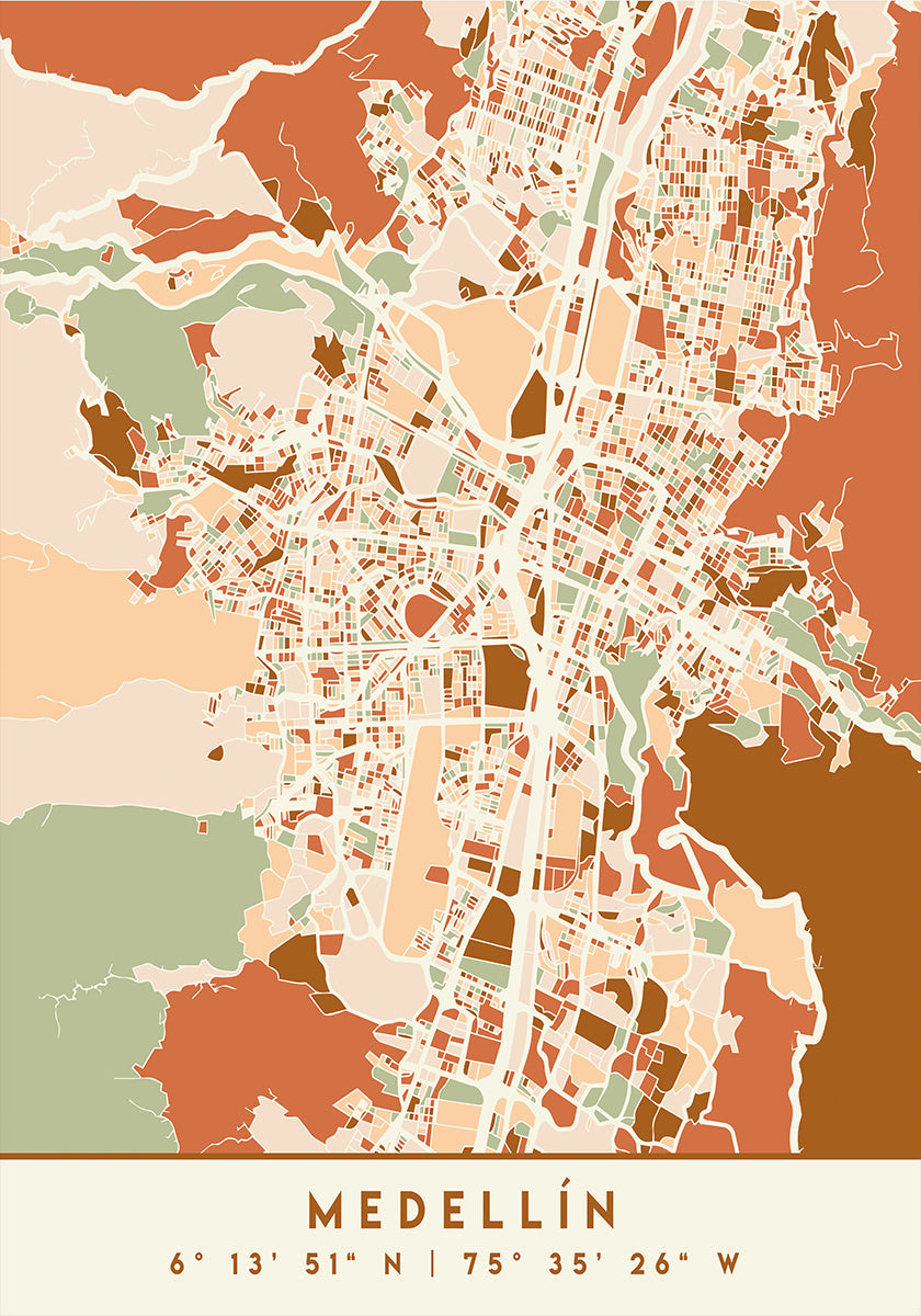 Pôster Tons Pretos 49 da Terra dos Mapas