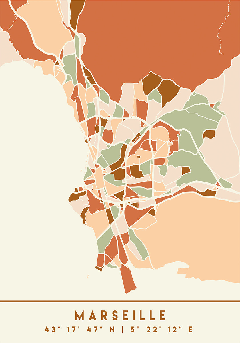 Pôster Tons Pretos 48 da Terra dos Mapas