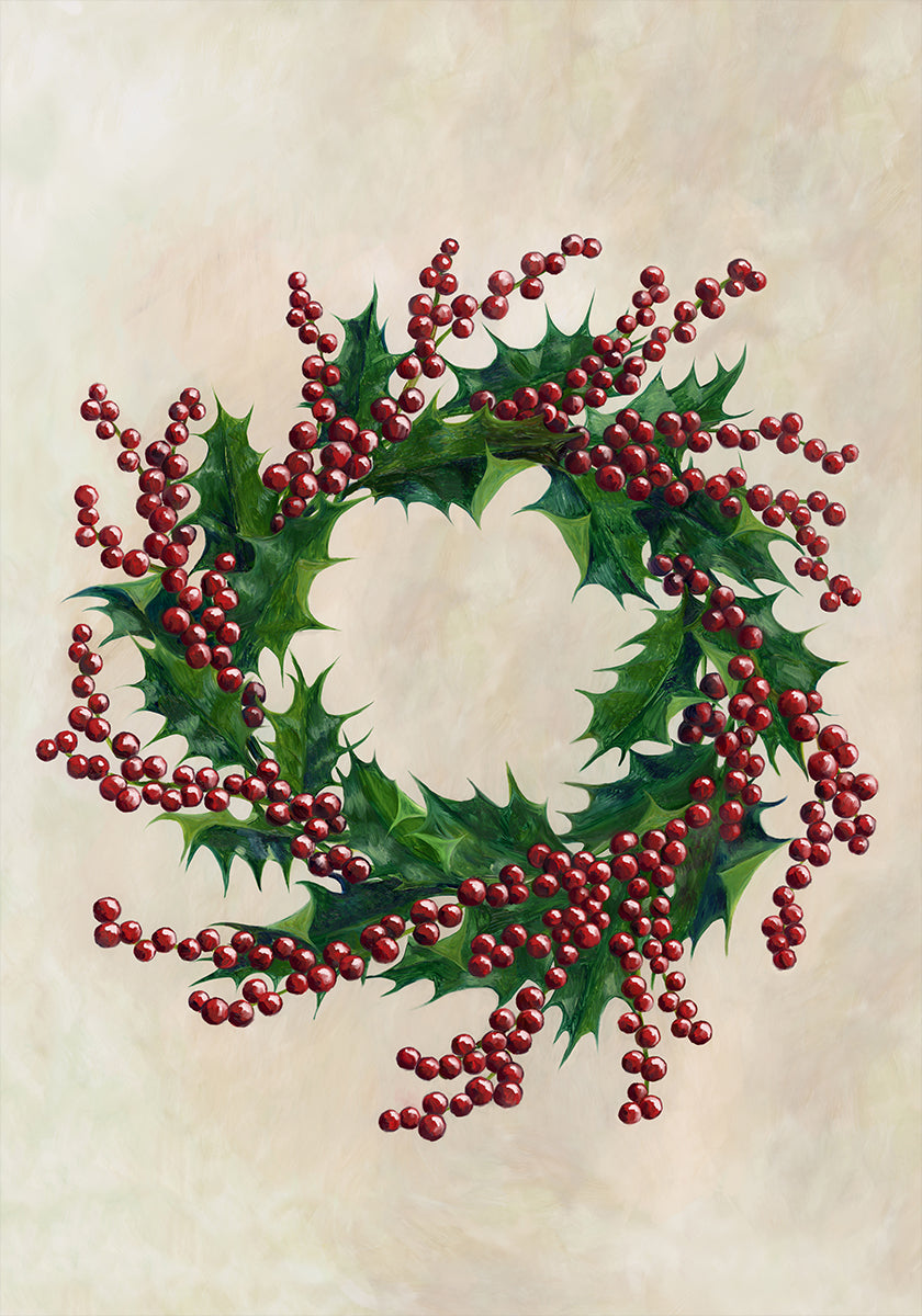 Póster Holly wreath