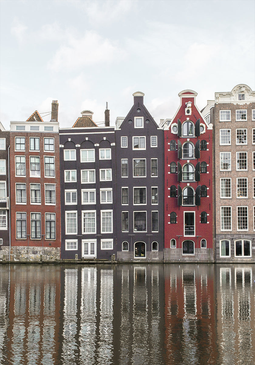 Póster Casas do Canal de Amsterdã