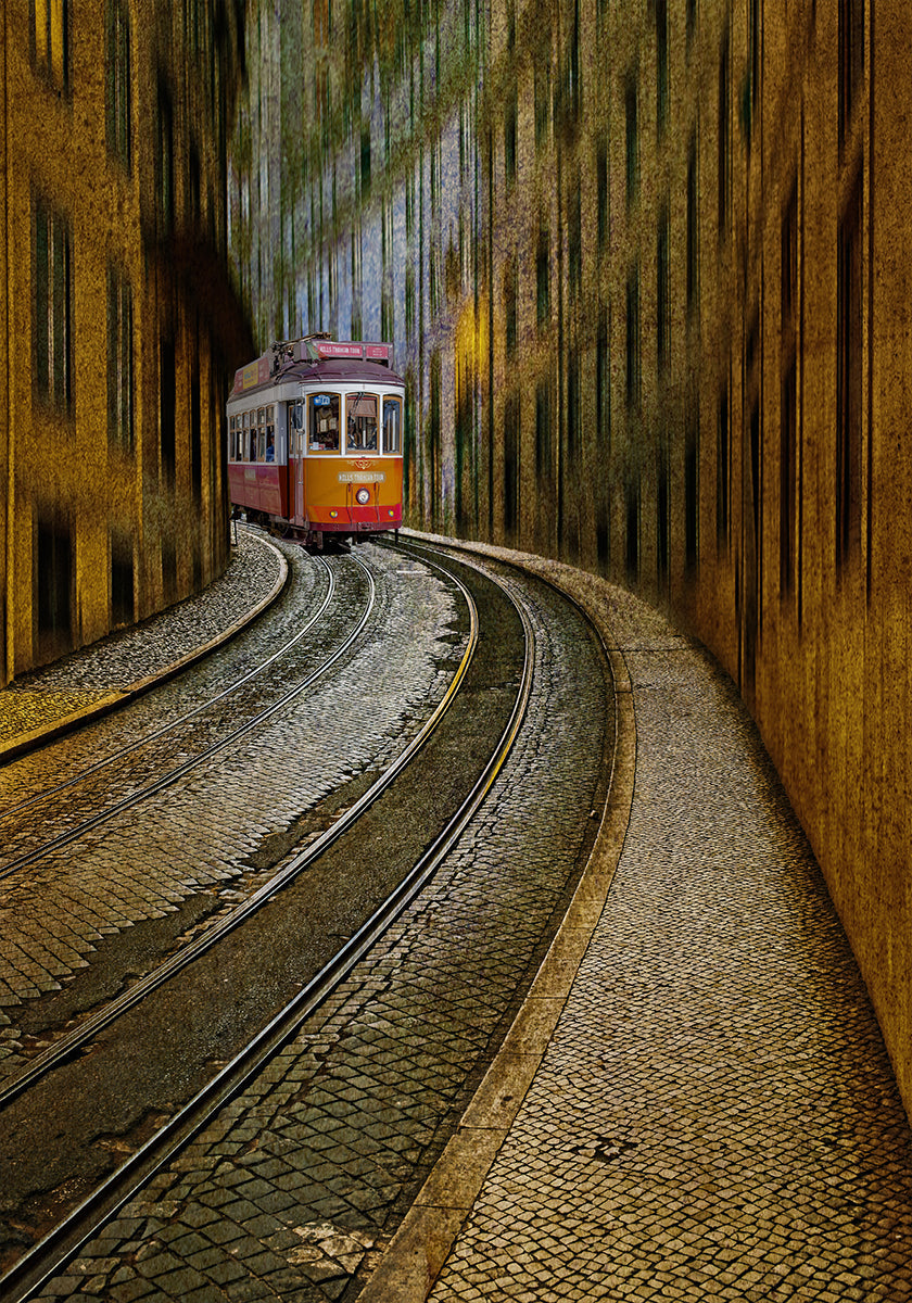 Póster Railway with tram