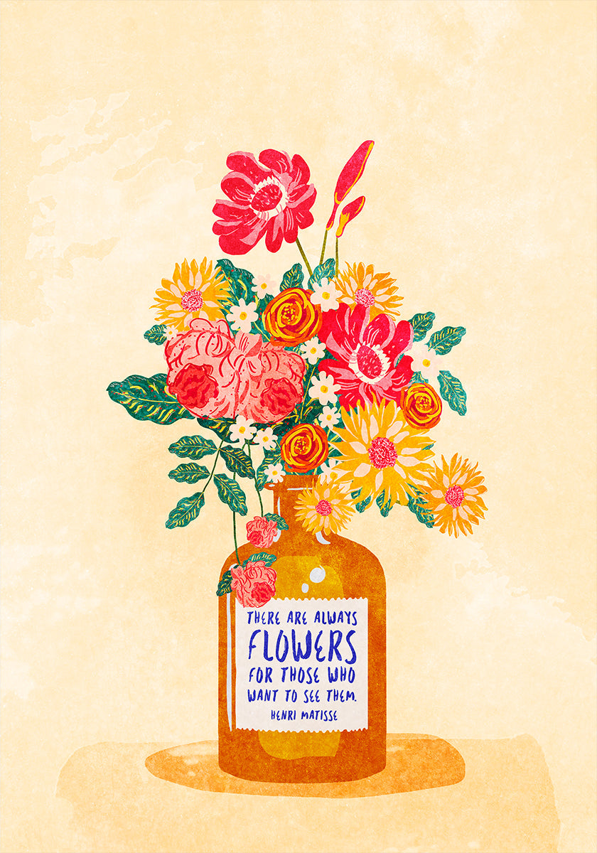Póster Sempre flores