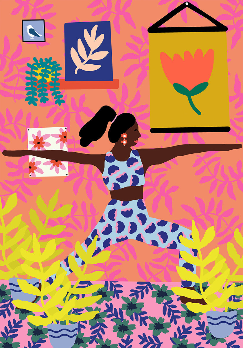 Posição do Guerreiro do Yoga