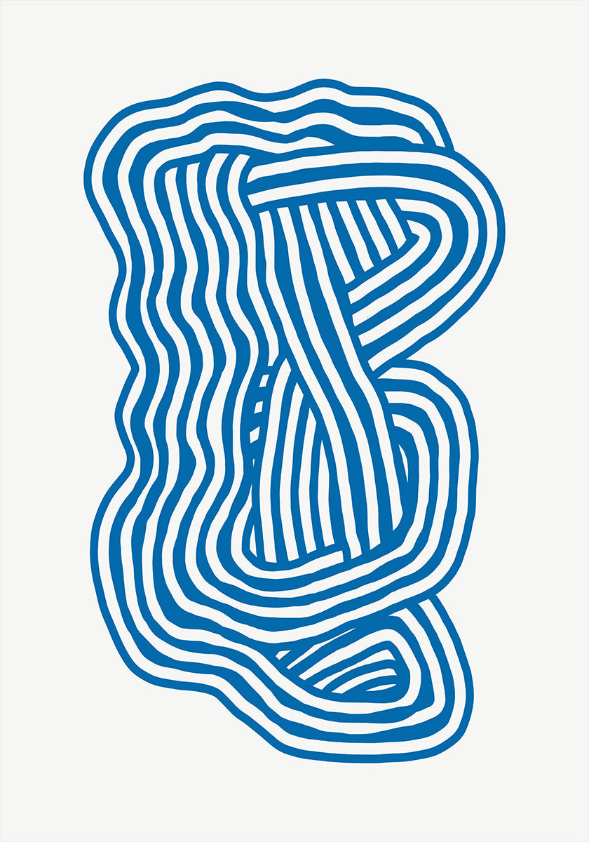 Póster Escultura de arte em linha