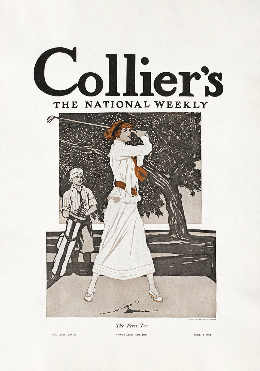 Pôster Collier's, o National Weekly, o primeiro Tee (1912)