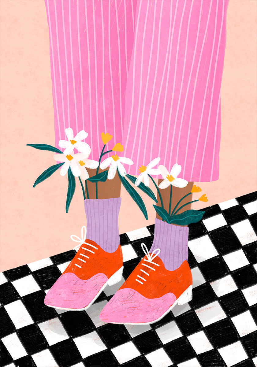 Moda Floral Pés