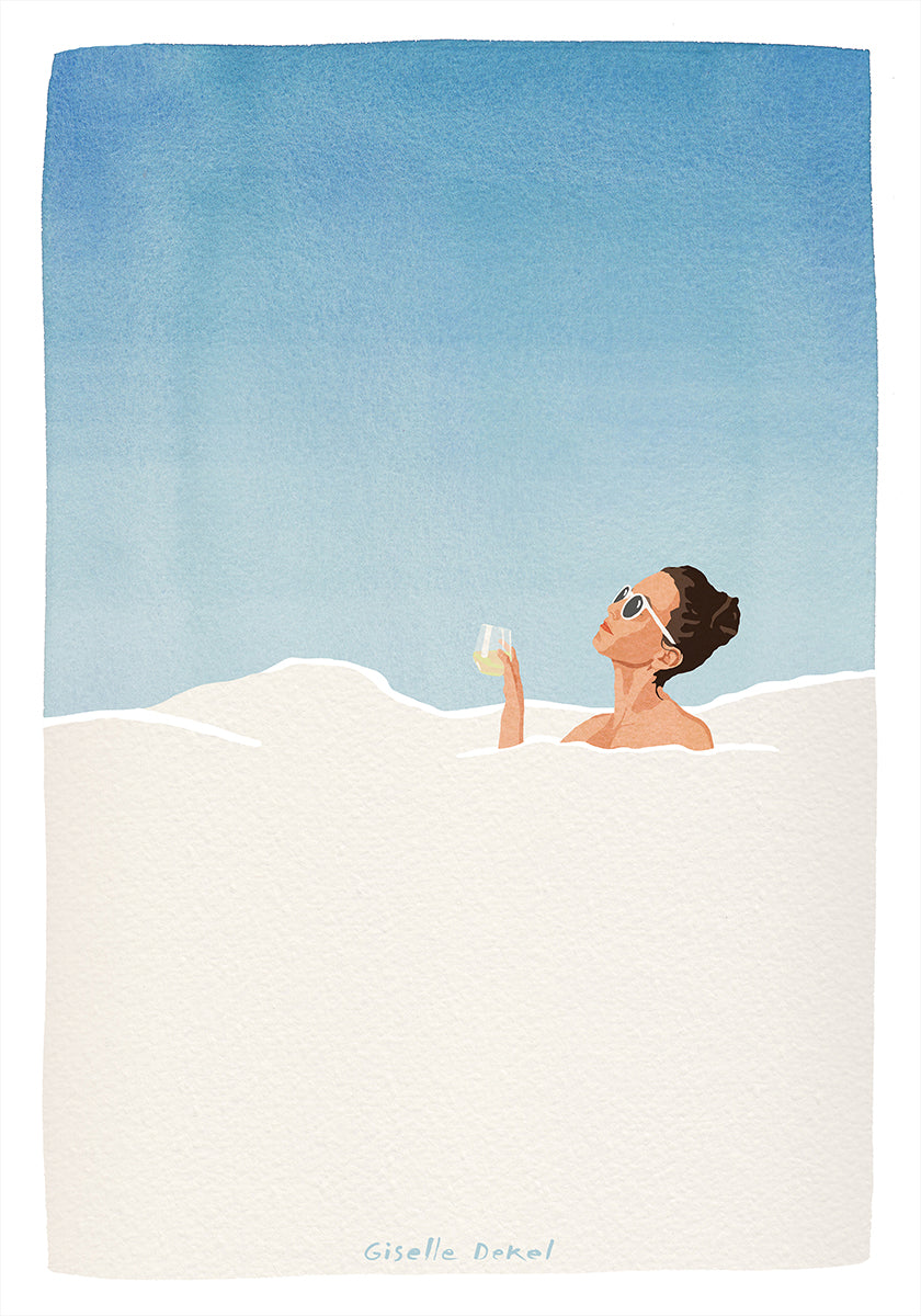 Póster de banho de espuma