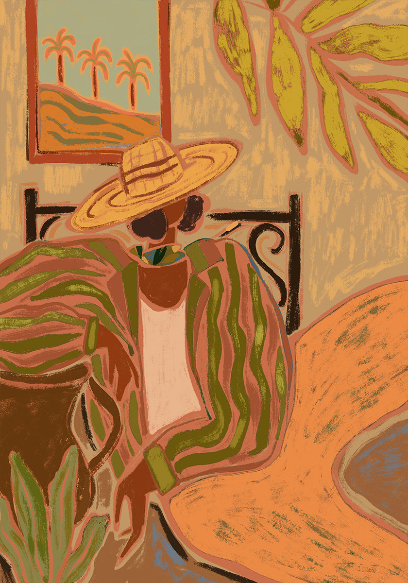Póster Lady in Stripe