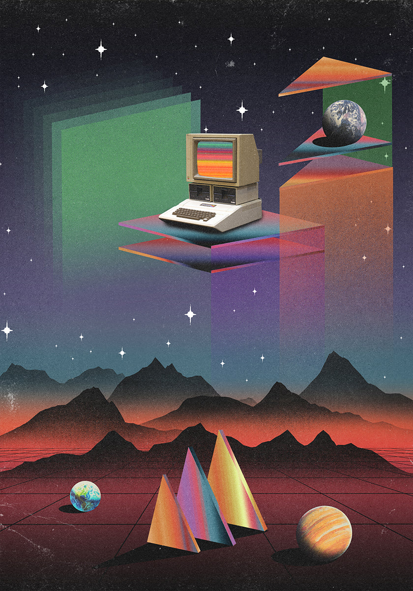 Computador CRT dos anos 80