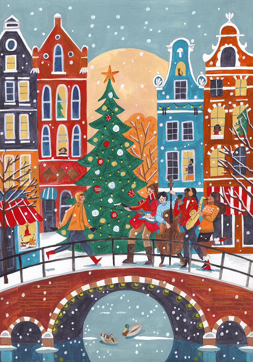 Pôster Queda de neve em Amsterdã