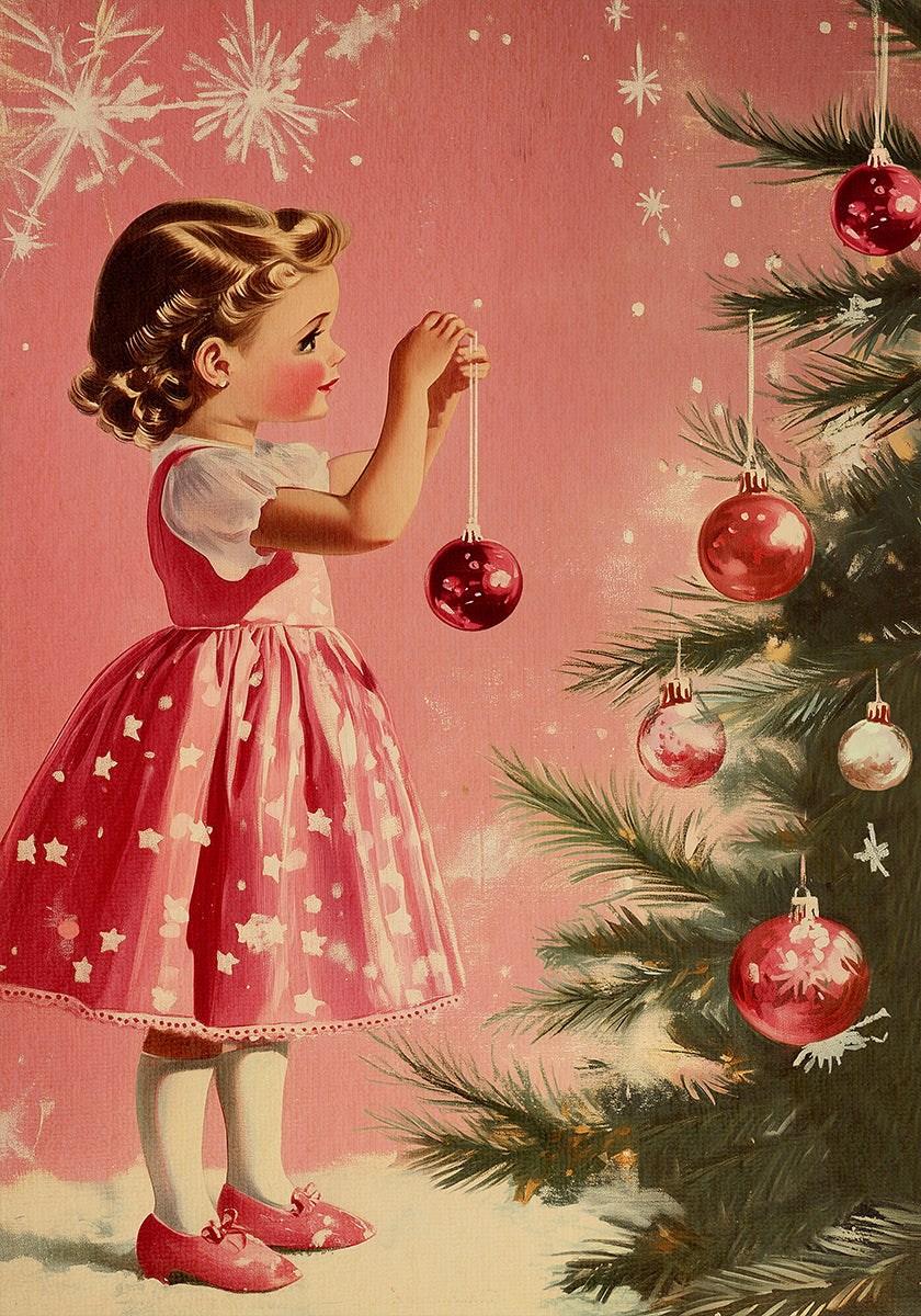 Pôster Menina com enfeites