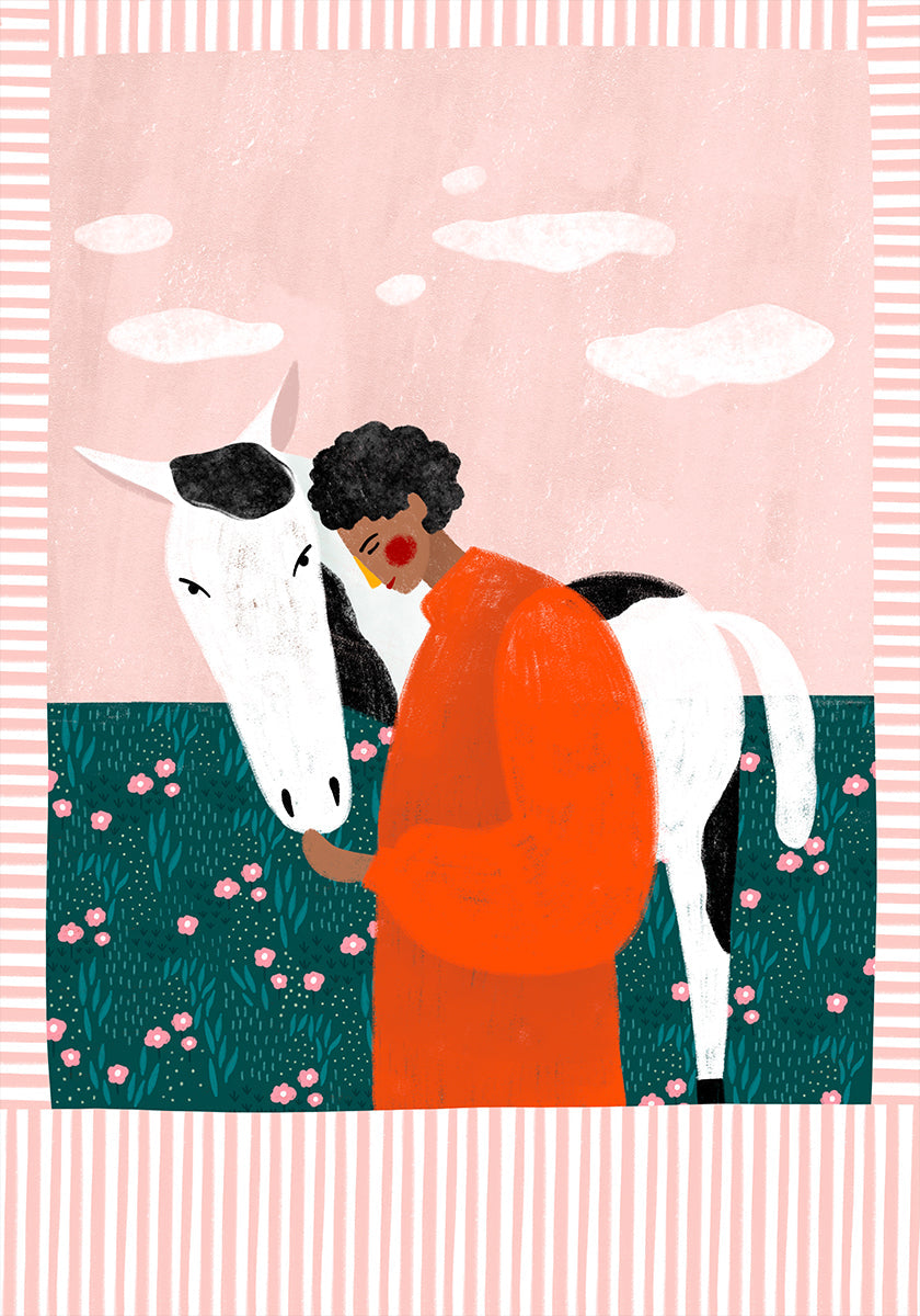 Garota e Cavalo Vibrantes
