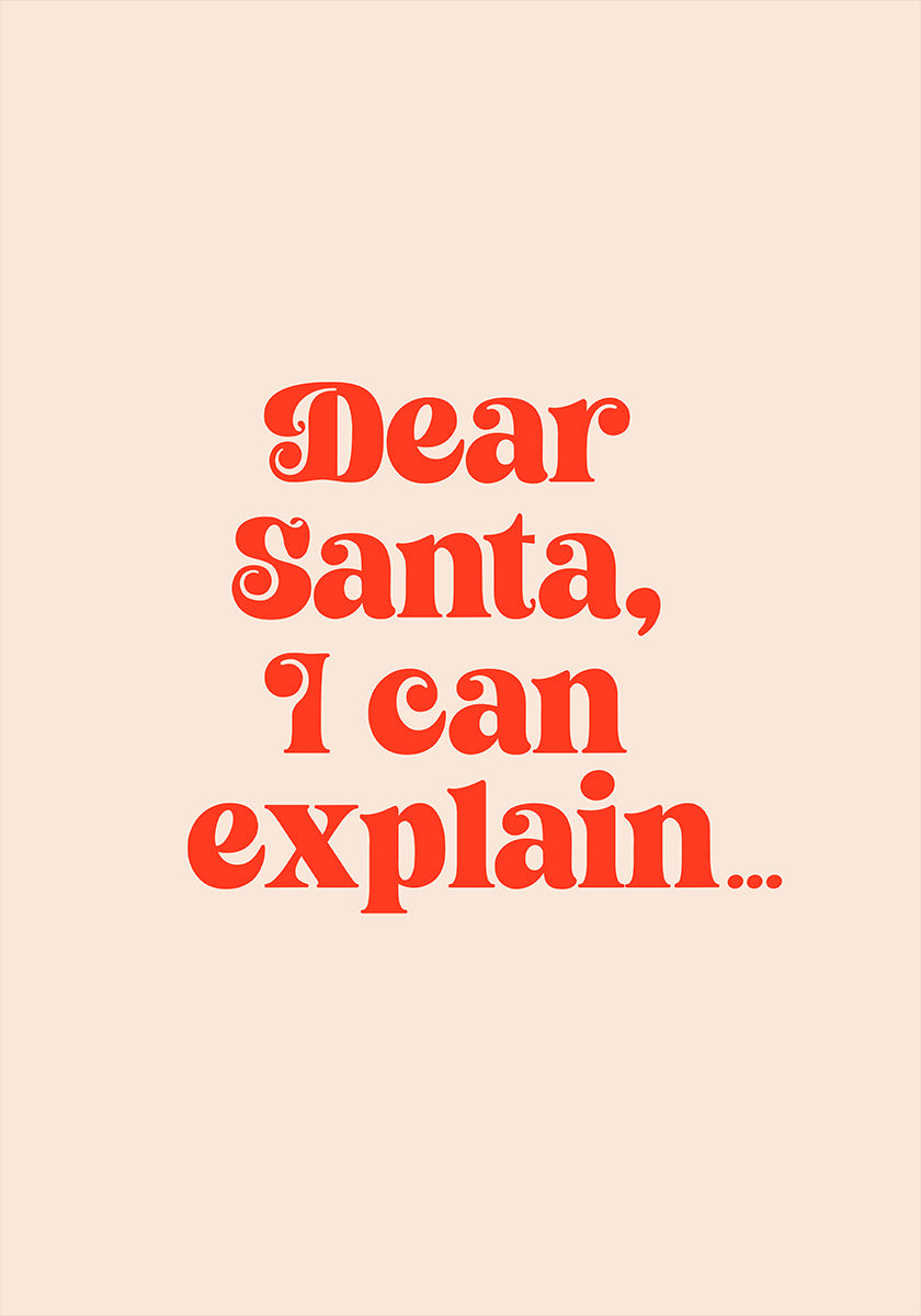 Pôster Querido Papai Noel, posso explicar