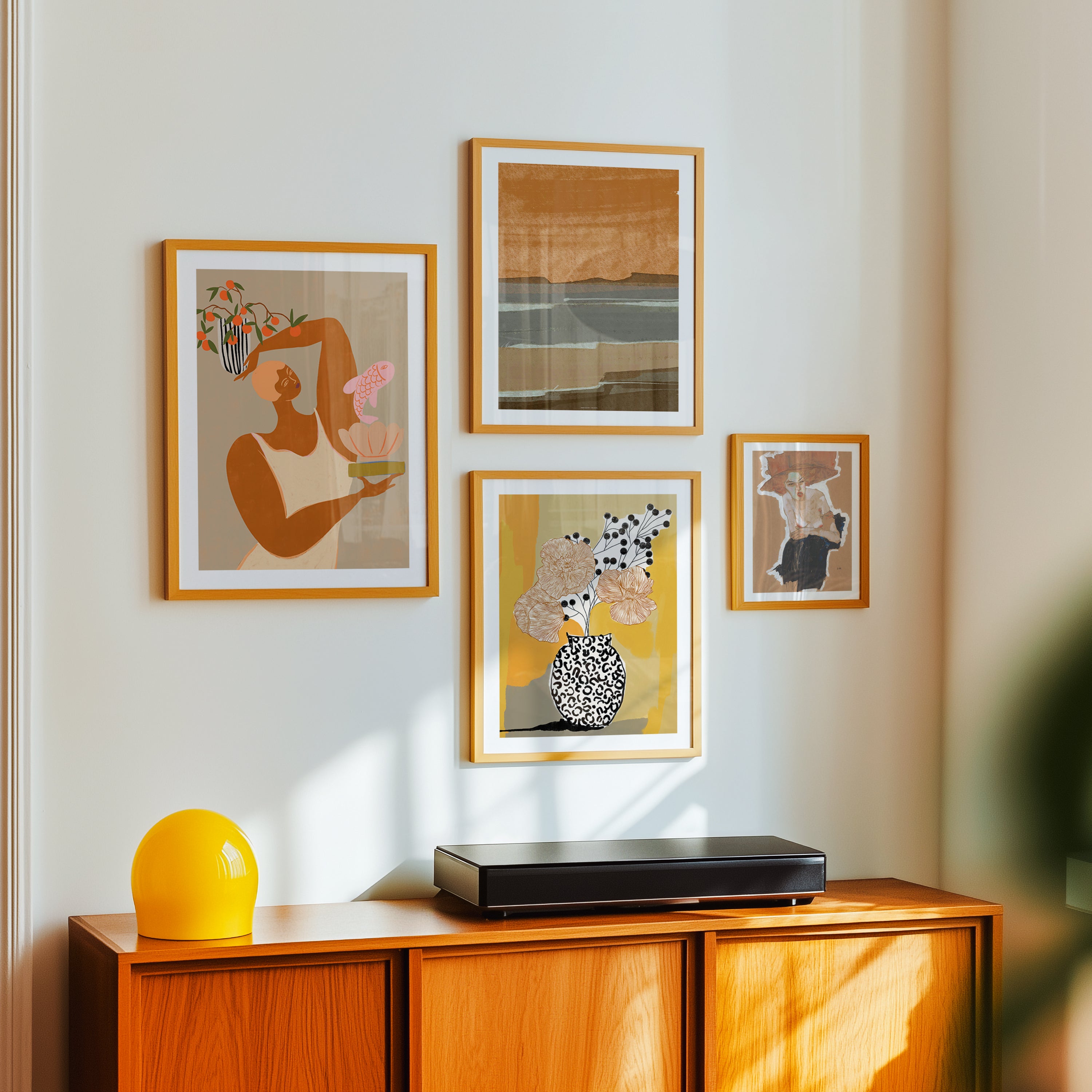 Poster Conjunto de parede de galeria moderna abstrata