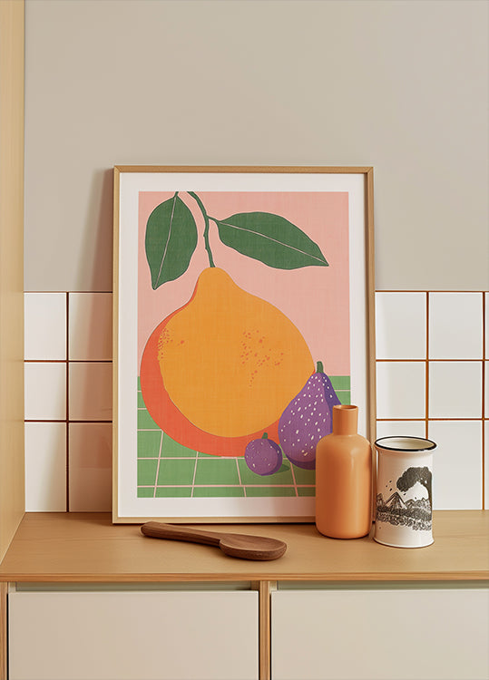 Fruit Illustration Pear and Figs (NEW) - Posterbox
