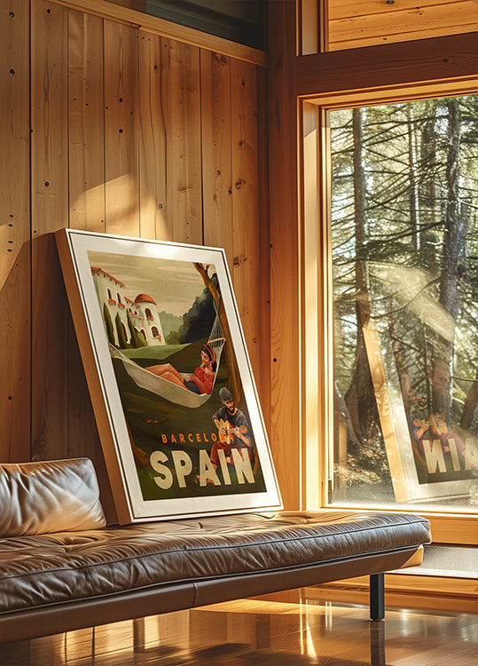 Barcelona Spain Guitar Player Travel Art (NEW) - Posterbox